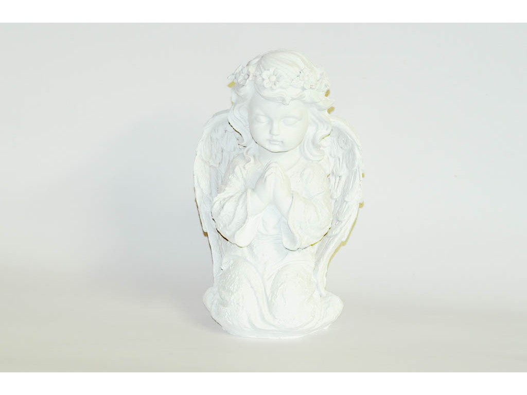 PROHOME - Anděl bílý klečící 23cm