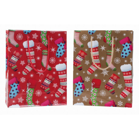 PROHOME - Taška vánoční 18,4x10,2x22,8cm různé barvy
