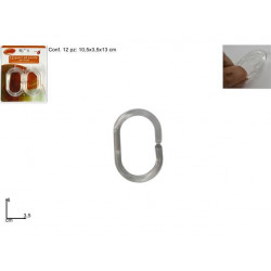 PROHOME - Kroužek závěs koupelnový transparentní 12ks