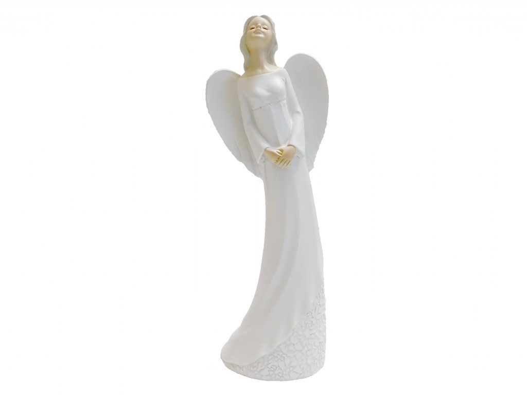PROHOME - Dekorace - Anděl vysoký bílý 40 cm