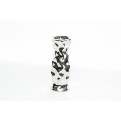 PROHOME - Váza pokrčená stříbrná metalická
