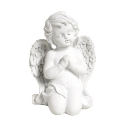 PROHOME - Anděl bílý klečící 16cm