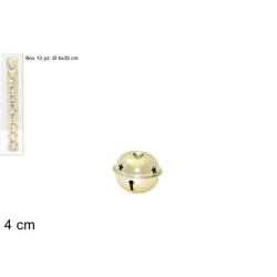 PROHOME - Rolnička 4cm 10ks zlatá