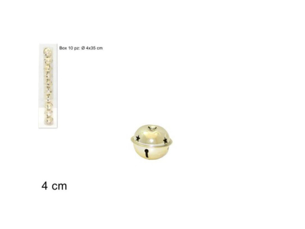 Levně PROHOME - Rolnička 4cm 10ks zlatá
