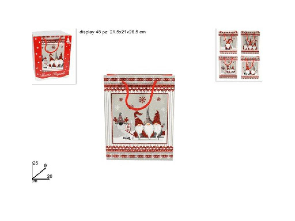 Levně PROHOME - Taška vánoční 25x20x9cm různé motivy