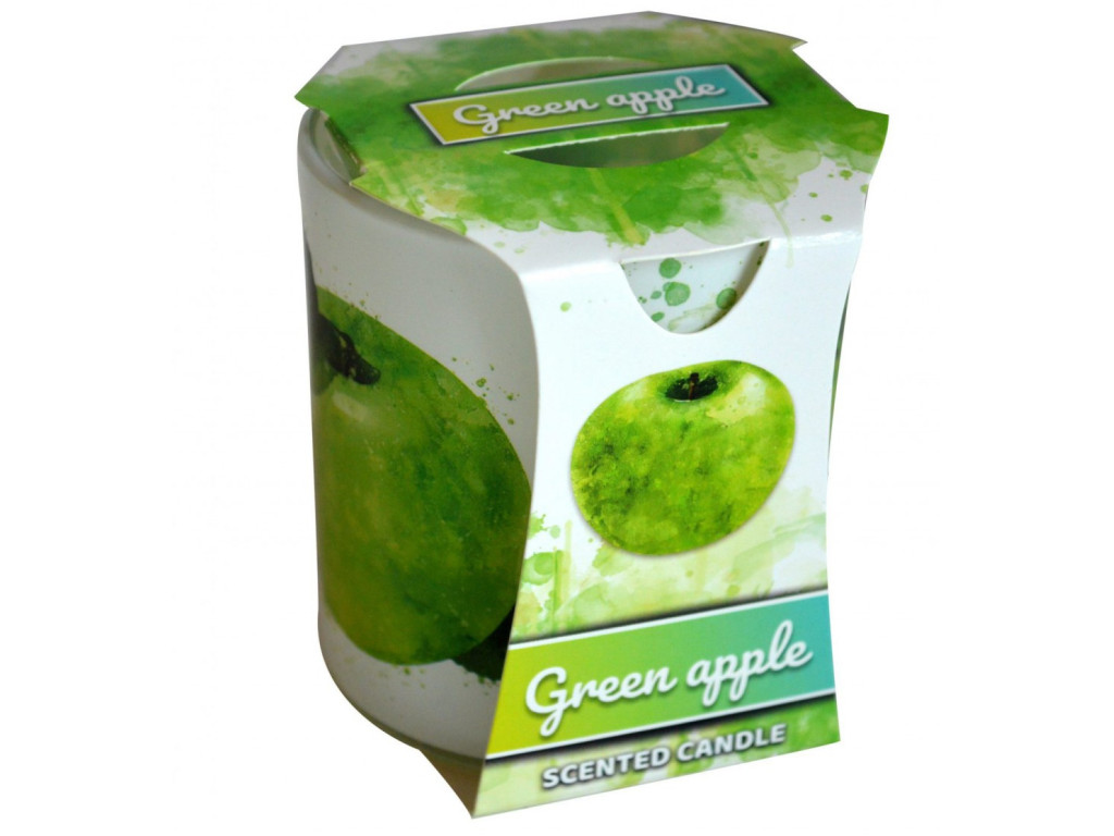 Levně PROHOME - Svíčka ve skle Green Apple