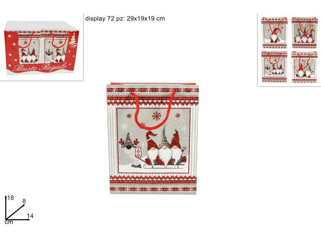 Levně PROHOME - Taška vánoční 61x44x17cm různé motivy