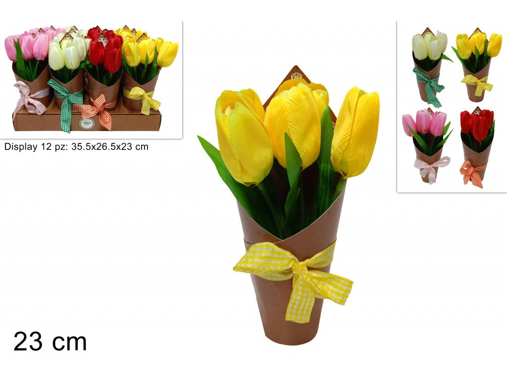 Levně PROHOME - Kytice umělá - tulipány různé barvy