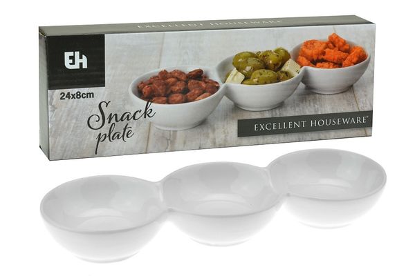 PROHOME - Misky porcelán Snack delené