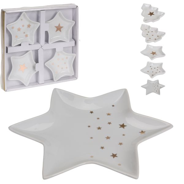 PROHOME - Miska porcelán STAR 4ks