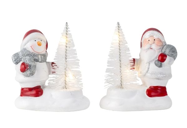 PROHOME - Sněhulák/Santa LED 9,5cm různé druhy