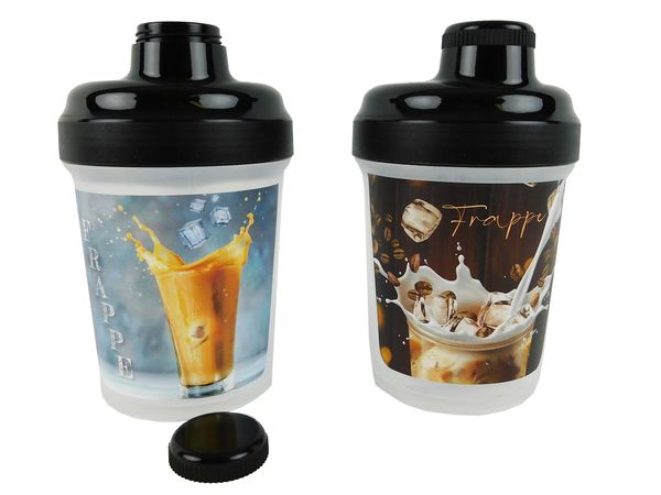 TVAR - Shaker plast 300ml/450ml FRAPPE různé motivy